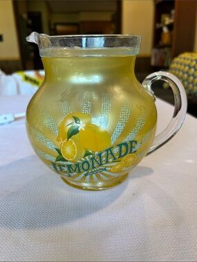 Scentsy Yellow Lemonade Glass Pitcher